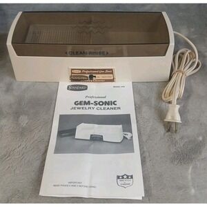 Vintage Gem-Sonic Professional Jewelry Cleaner Model 840 New Tested Works READ